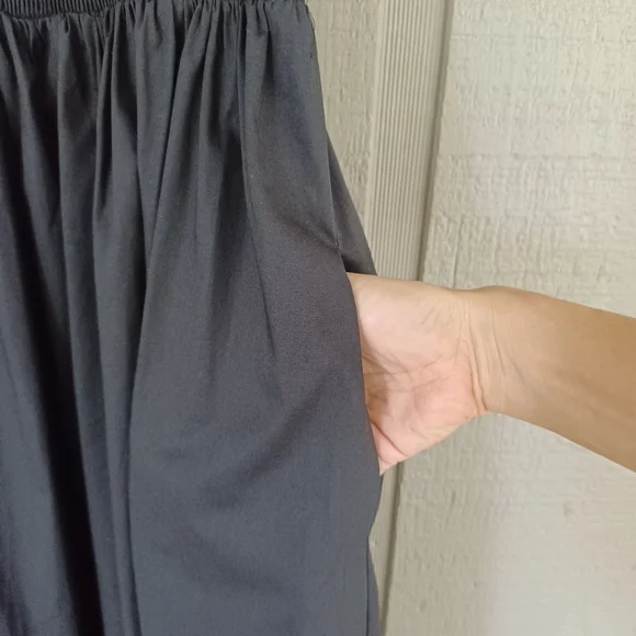 Staud Landry Maxi Dress Size XS Women Feminine Cotton Blend Pockets Smock Black - Picture 5 of 13